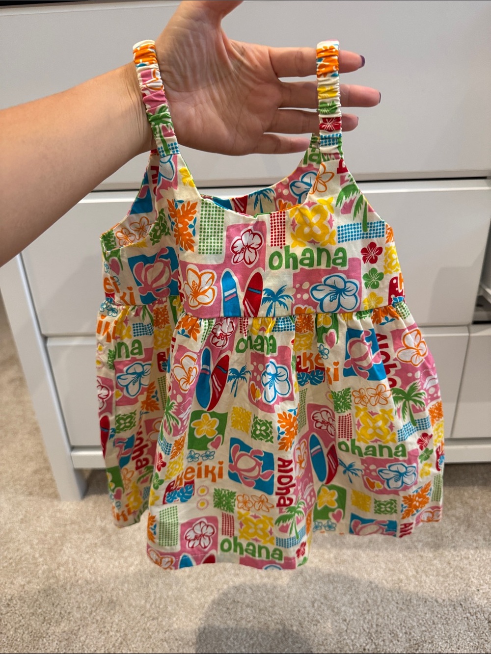 Girls' Ohana Multicolor Tropical Tank Dress